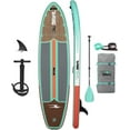 thumbnail image 1 of Drift Classic Inflatable Paddle Board - SUP Paddle Board & Accessories for Water Adventures - Portable Stand-Up Paddle Board for Easy Packing - Classic Woodgrain, Adult, 10 feet 8 inches, 1 of 9