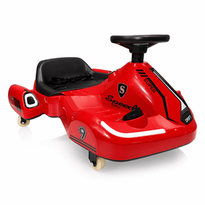 BTYOGR Drift Kart 12V Electric Go Kart for Kids, 2 Modes Ride On Toys with Bluetooth, LED Lights, Spray Effect, 360 Drift, Safety Speed Control for Indoor Outdoor Use