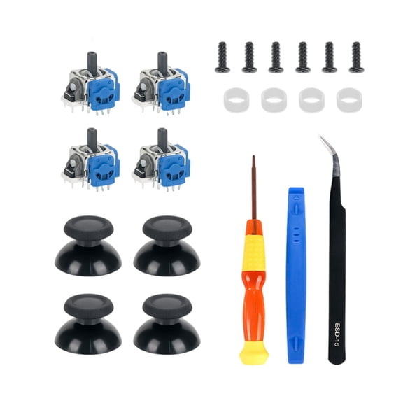 Drift Resistant Electromagnetic Hall Effect Analog Complete Set With Installation Tools&Ergonomic Thumbstick Caps