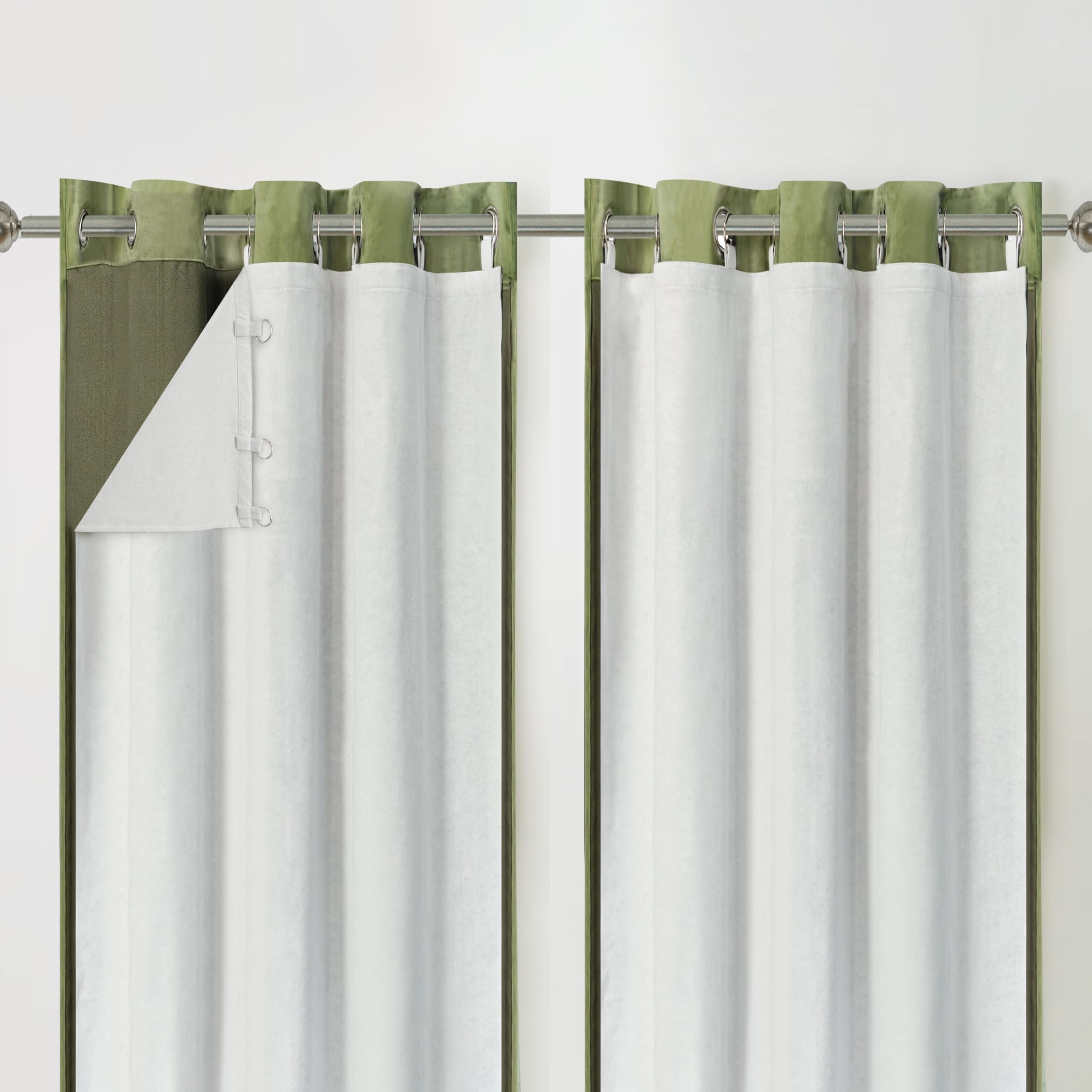 DriftAway 100% Blackout Curtain Liners for Bedroom Living Room Full ...