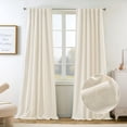 thumbnail image 1 of DriftAway 100% Blackout Natural Linen Curtains for Bedroom 96 Inches Long Double Layer Drape Farmhouse Thermal Insulated 3 Inch Rod Pocket Back Tab Full Light Blocking, 1 of 5