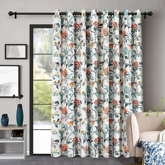 DriftAway Ada Room Divider Curtain for Bedroom Patio Door Sliding Glass Door Curtains Privacy Thermal Insulated Closet Curtain Extra Wide Blackout Curtains Grommet Drapes 108W X 84L Inch Multi 1 Panel