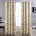 thumbnail image 1 of DriftAway Alexander Thermal Blackout Grommet Unlined Window Curtains Spiral Geo Trellis Pattern Set of 2 Panels Each Size 52 Inch by 84 Inch, 1 of 6