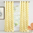 thumbnail image 1 of DriftAway Allen Ikat Polka Dot Room Darkening and Thermal Insulated Grommet Unlined Window Curtains Set of 2 Panels Yellow 96"L x 52"W, 1 of 5