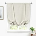 thumbnail image 1 of DriftAway  Blackout Linen Textured Solid Basic Room Darkening Thermal Insulated Tie Up 45"x63" - Light Linen, 1 of 6
