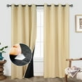 thumbnail image 1 of DriftAway Blackout Soundproof Thermal Insulated Faux Linen Curtains for Bedroom 100% Light Blocking with Quilted Thermal Liner for Cold and Heat Blocking Sound Dampening 1 PC 52" x 84" Beige, 1 of 9