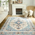 thumbnail image 1 of DriftAway Boho Area Rug Blue/Orange 5’x7’, 1 of 5