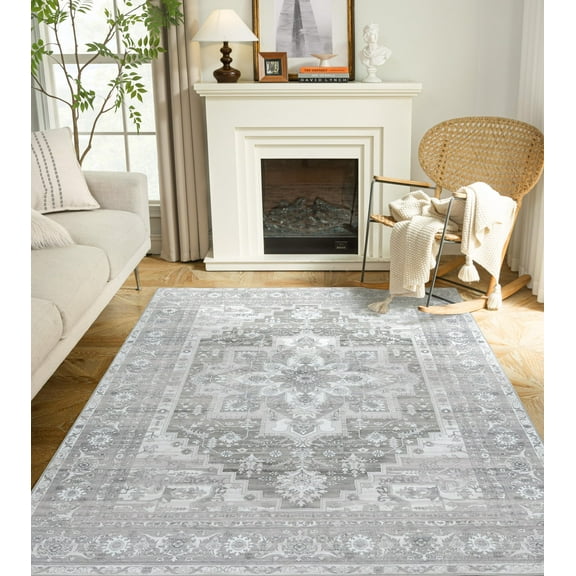 DriftAway Boho Area Rug gray 5’x7’