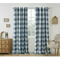 thumbnail image 1 of DriftAway Buffalo Plaid Check Curtains Woven Plaid Pattern Lined Blackout Thermal Insulated Window Curtain Grommet 2 Layers 2 Panels 52 Inch by 84 Inch Navy Blue, 1 of 5