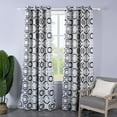 thumbnail image 1 of DriftAway Camden Blackout Curtains 84 Inches Long for Bedroom Geometric Lattice Printed Drapes Thermal Insulated Room Darkening Grommet Window Treatment 2 Panels for Living Room W52 x L84 Beige Choc, 1 of 8
