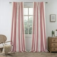thumbnail image 1 of DriftAway Chris Vertical Striped Linen Blend Textured Light Filtering Semi Sheer Rod Pocket Back Tab Curtains for Living Room Bedroom 96 Inches Long Drapes Grommet 2 Panels, 1 of 1