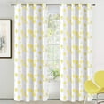 thumbnail image 1 of DriftAway Dandelion Floral Flower Lined Thermal Insulated Energy Saving Window Curtain for Living Room/Bedroom/ Kitchen/Kids, 2 Layer, Rod Pocket, 52"x84" (Yellow), 1 of 5