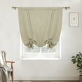 thumbnail image 1 of DriftAway Double Layer Linen Blackout Tie Up Curtains Thermal Insulated Fully Lined Balloon Roman Shade Bathroom Window Adjustable Rod Pocket for Small Window 39 Inch by 55 Inch Light Khaki Linen, 1 of 5