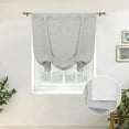 thumbnail image 1 of DriftAway Double Layer Linen Blackout Tie Up Curtains Thermal Insulated Fully Lined Balloon Roman Shade Bathroom Window Adjustable Rod Pocket for Small Window 31 Inch by 47 Inch Gray, 1 of 5
