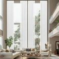 thumbnail image 1 of DriftAway Extra Long Linen Textured Sheer Pinch Pleat Curtains 2 Panels 2 Story House Tall Curtains for High Ceiling Long Window High Living Room Light Filtering Back Tab 52 Inch by 252 Inch White, 1 of 9