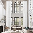 thumbnail image 1 of DriftAway Extra Long White Sheer Curtains 2 Panels 2 Story House Tall Curtains for High Ceiling Long Window High Living Room Drapes Sheer Light Filtering Window Coverings Back Tab 132"L x 50"W, 1 of 7