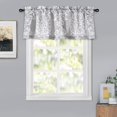 thumbnail image 1 of DriftAway Floral Valance Single Rod Pocket, 52" x 18" Plus 2" Header, Light Gray White, 1 of 7