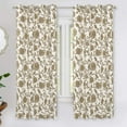 thumbnail image 1 of DriftAway Freda Jacobean Floral Linen Blend Lined Thermal Insulated Room Darkening Blackout Grommet Window Curtains 2 Layers 2 Panels Each 52 Inch by 63 Inch Taupe Beige, 1 of 7