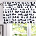 thumbnail image 1 of DriftAway Hearts Wash Painting Ink Stroke Pattern Blackout Lined Rod Pocket Window Valance 18"L x 52"W Plus 2" Header Black, 1 of 3