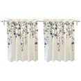 thumbnail image 1 of DriftAway Isabella Faux Silk Embroidered Kitchen Tiers Embroidered Crafted Flower 2 Tiers, 1 of 7