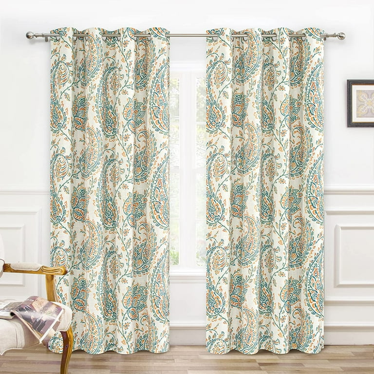 DriftAway Jacob Linen Blend Blackout Curtains for Bedroom Scroll