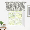 thumbnail image 1 of DriftAway Jacob Linen Blend Blackout Valance for Kitchen 18 Inch Length Scroll Floral Paisley Printed Lined Rod Pocket Room Darkening Window Curtain Valance for Living Room 52"x18" Black, 1 of 8