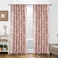 thumbnail image 1 of DriftAway Lauren Pink 100% Blackout Curtains for Bedroom Colorful Watercolor Branch Printed Pattern Lined Thermal Insulated Back Tab 2 Panels for Girls Living Room 90 Inch Flesh/Baby/Light Pink, 1 of 8
