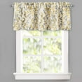 thumbnail image 1 of DriftAway Leah Linen Blend Abstract Floral Blossom Ink Painting Lined Blackout Thermal Insulated Window Curtain Valance Rod Pocket 18"L x 52"W Plus 2" Header Golden Yellow Gray 1 Pack, 1 of 7