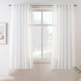 thumbnail image 1 of DriftAway Linen Curtains 54 Inches Long for Living Room Semi Sheer 2 Panels Farmhouse Natural Flax 3 Inch Rod Pocket Back Tab Boho Rustic Light Filtering Window Drapes for Bedroom Privacy Assured, 1 of 7