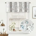 thumbnail image 1 of DriftAway Mackenzie Abstract Floral Pattern Window Treatment Valance, Rod Pocket (Blue/Gray, 52"x18"+2" Header), 1 of 7