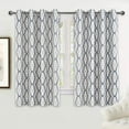 thumbnail image 1 of DriftAway Mason Thermal Blackout Grommet Window Curtains Geometric Trellis Pattern 2 Panels 54"L x 52"W Gray, 1 of 6