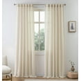 thumbnail image 1 of DriftAway Natural Linen Curtains 100 Inches Long 3 Pound Thick Semi Sheer 2 Panels Farmhouse Real Flax 3 Inch Rod Pocket Back Tab Boho Rustic Light Filtering Window Drapes for Bedroom Privacy Assured, 1 of 8