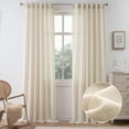 thumbnail image 1 of DriftAway Natural Linen Curtains 108 Inch Long for Living Room Semi Sheer 2 Panels Farmhouse Real Flax 3 Inch Rod Pocket Back Tab Boho Rustic Light Filtering Window Drapes for Bedroom Privacy Assured, 1 of 8