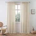 thumbnail image 1 of DriftAway Natural Linen Curtains 84 Inches Long 3 Pound Thick Semi Sheer 2 Panels Farmhouse Real Flax 3 Inch Rod Pocket Back Tab Boho Rustic Light Filtering Window Drapes for Bedroom Privacy Assured, 1 of 8