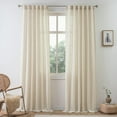 thumbnail image 1 of DriftAway Natural Linen Curtains 94 Inches Long 3 Pound Thick Semi Sheer 2 Panels Farmhouse Real Flax 3 Inch Rod Pocket Back Tab Boho Rustic Light Filtering Window Drapes for Bedroom Privacy Assured, 1 of 8