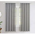 thumbnail image 1 of DriftAway Olivia Voile Chiffon Sheer Window Curtains Embroidered with Pom Pom 2 Panels Rod Pocket 96"L x 52"W, 1 of 5