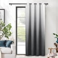 thumbnail image 1 of DriftAway Ombre Linen Textured Gradient Color Lined Blackout Grommet Window Curtains for Living Room Closet Curtains for Bedroom Sliding Door Curtains Panel 84"L x 48"W White to Gray Curtain, 1 of 8