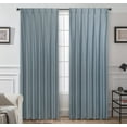 thumbnail image 1 of DriftAway Pinch Pleat Blackout Curtains 96 Inches Long 2 Panels Set Faux Linen Textured Curtains for Bedroom Living Room Thermal Insulated Privacy Back Tab Window Drapes 52x96 Dusty Blue, 1 of 7