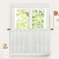 thumbnail image 1 of DriftAway Pinch Pleat Kitchen Curtains Linen Textured Short Curtains for Small Window Bathroom Laundry Room 2 Panels Cafe Curtains Back Tabs Solid Farmhouse Rustic Curtains 30 x 36 Inches Light Linen, 1 of 9