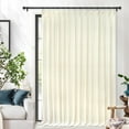 thumbnail image 1 of DriftAway Pinch Pleat Linen Blend Semi Sheer Solid Farmhouse and Modern Rustic Curtains Single 100x108 Inches Long for Living Room Bedroom Sliding Doors 14 Back Tabs Light Linen, 1 of 8
