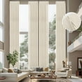 thumbnail image 1 of DriftAway Pinch Pleat Linen Textured Semi Sheer Solid Farmhouse and Modern Rustic Linen Curtains High Ceiling Extra Long Drapes for Living Room 17 ft Length 1 Panels W52 x L204 Inches Long Beige, 1 of 7