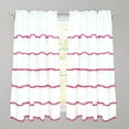 thumbnail image 1 of DriftAway Pom Pom Ruffle Window Curtain for Kids Room, Rod Pocket, One Panel, 52âx63â Plus 2" Header (Pink), 1 of 4