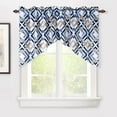thumbnail image 1 of DriftAway Room Darkening Window Swag Curtains Valance Rod Pocket 2 Panels W33xL36 Navy, 1 of 9