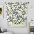 thumbnail image 1 of DriftAway Ryan Sketch Floral Branch Leaves Blackout Lined Tie Up Adjustable Balloon Rod Pocket Curtain for Small Window 31" x 47" Yellow Gray, 1 of 6