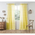 thumbnail image 1 of DriftAway Semi Sheer Buffalo Plaid Check Curtains Rod Pocket Checkered Curtains Farmhouse Window Yellow and White Curtains for Living Room, Bedroom, 8 Panels Curtain, 52" x 96", 1 of 9