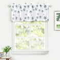 thumbnail image 1 of DriftAway Dandelion Floral Flower Lined Thermal Insulated Energy Saving Window Curtain Valance for Living Room/Bedroom/ Kitchen/Kids, 2 Layer, Rod Pocket, 52"x18"+2”Header (Gray), 1 of 7