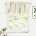 thumbnail image 1 of DriftAway Tree Branch Abstract Ink Printing Lined Thermal Insulated Window Curtain Valance Rod Pocket 52 Inch by 18 Inch Plus 2 Inch Header Yellow, 1 of 7