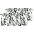 thumbnail image 1 of DriftAway Tree Branch Abstract Ink Printing Lined Thermal Insulated Window Curtain Valance Rod Pocket 52" x 18" Plus 2" Header, Black White 2 Pack, 1 of 7