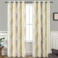 thumbnail image 1 of DriftAway Tree Branch Botanical Pattern Painting Blackout Room Darkening Thermal Insulated Grommet Lined Window Curtains 2 Panels 2 Layers Each 52 Inch by 96 Inch Yellow, 1 of 8