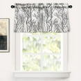 thumbnail image 1 of DriftAway Tree Branch Linen Blend Abstract Ink Printing Lined Window Curtain Valance Grey 52'' width x 24'' length, 1 of 6